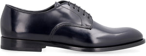 Leather lace-up derby shoes-1